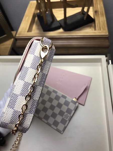 Louis Vuitton Outlet Damier Azur Felicie Chain Wallet M61276