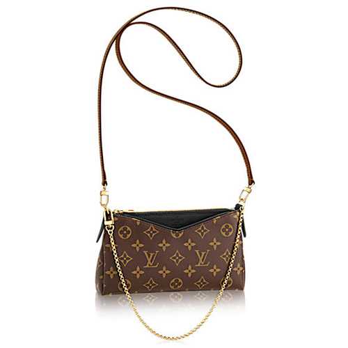 Louis Vuitton Outlet Monogram Canvas Pallas Clutch M41639 Noir