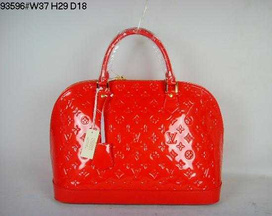 Louis Vuitton Outlet Monogram Vernis Alma MM Orange M93596