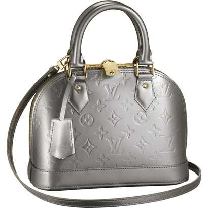 Louis Vuitton Outlet M91677 Monogram Vernis Alma BB Gris Art Deco