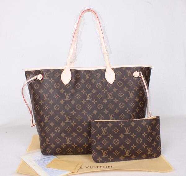 2014 Louis Vuitton Outlet monogram canvas bag neverfull gm m40990 beige