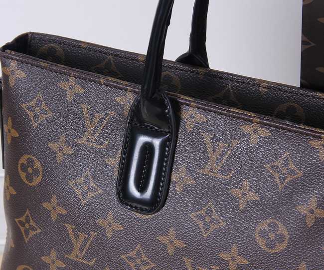 Louis Vuitton Outlet Monogram Canvas Briefcase Calfskin Leather 41546 Brown