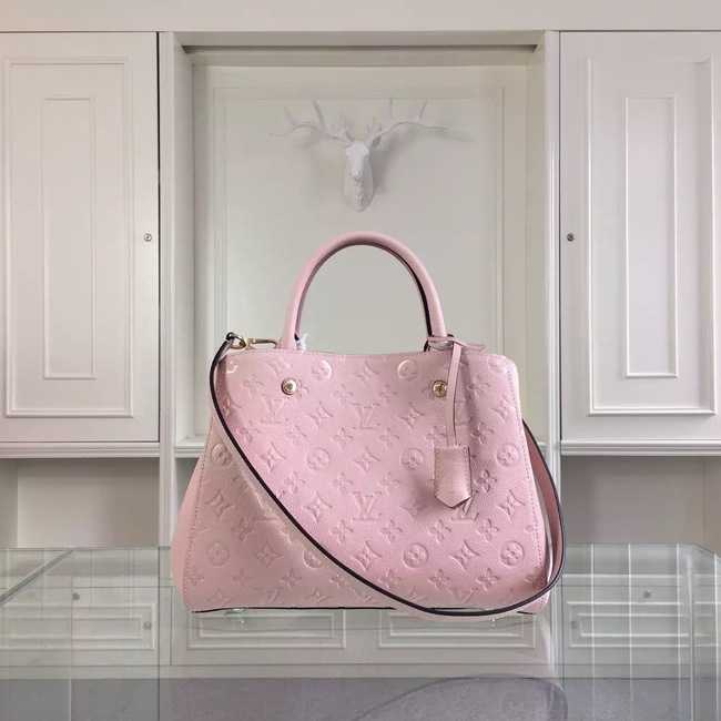 Louis Vuitton Outlet Monogram Empreinte Montaigne MM M41698 light pink