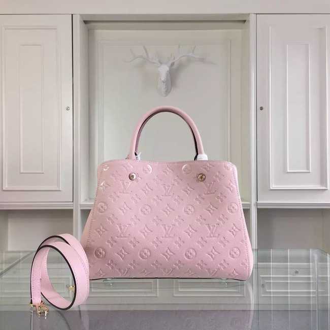 Louis Vuitton Outlet Monogram Empreinte Montaigne MM M41698 light pink