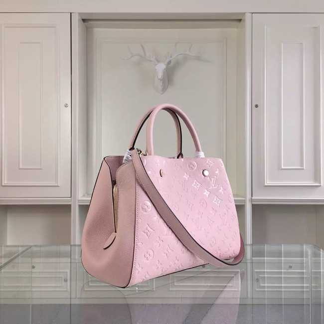 Louis Vuitton Outlet Monogram Empreinte Montaigne MM M41698 light pink