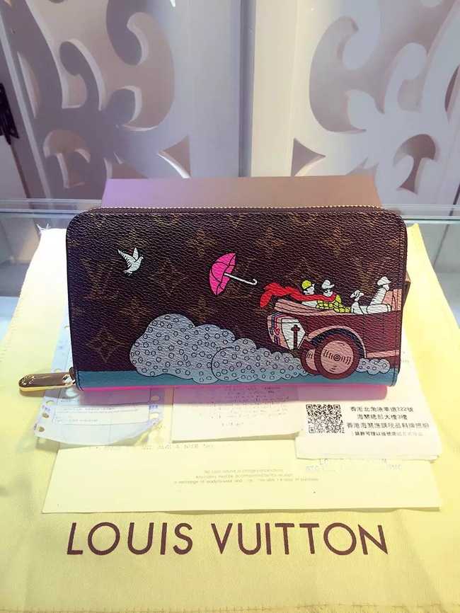 Louis Vuitton Outlet Monogram Canvas Zippy Illustre Wallet 61241 Brown