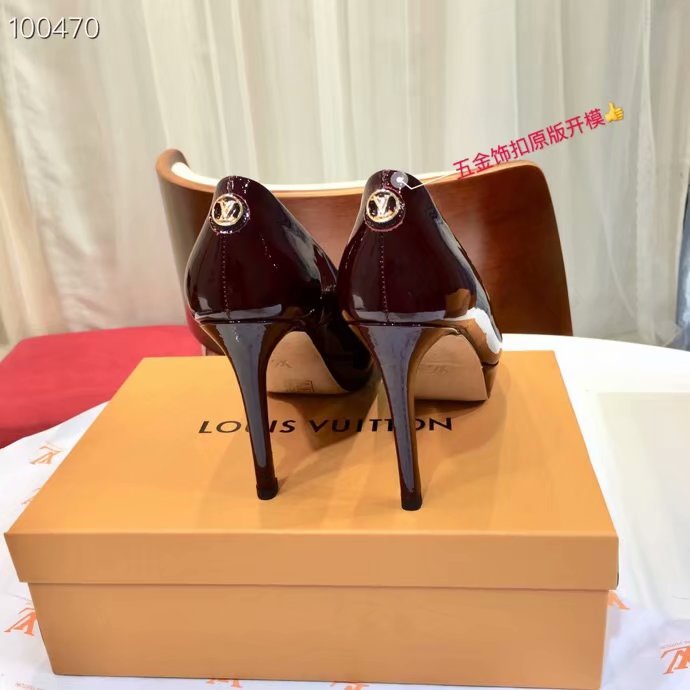 Louis Vuitton Outlet lady leather Shoes LV954SY-5 10.5CM height