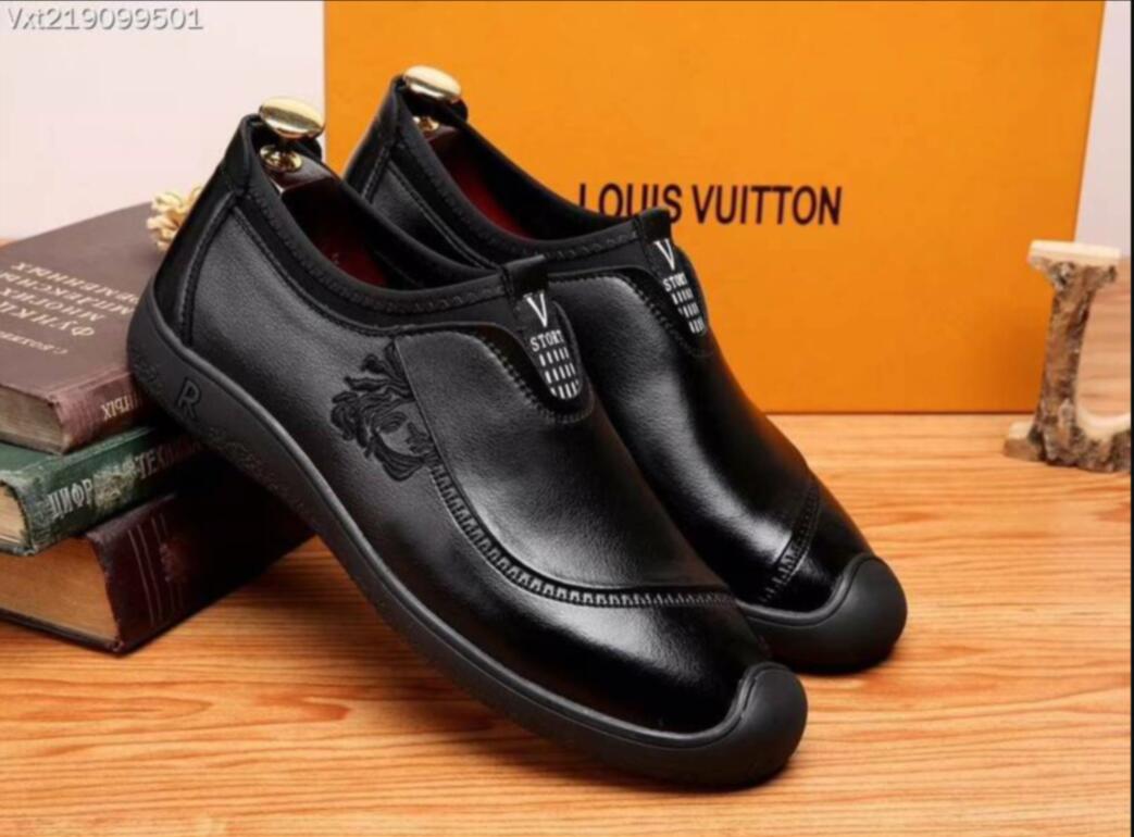 Louis Vuitton Outlet Man Leather Shoes LV69504 Black