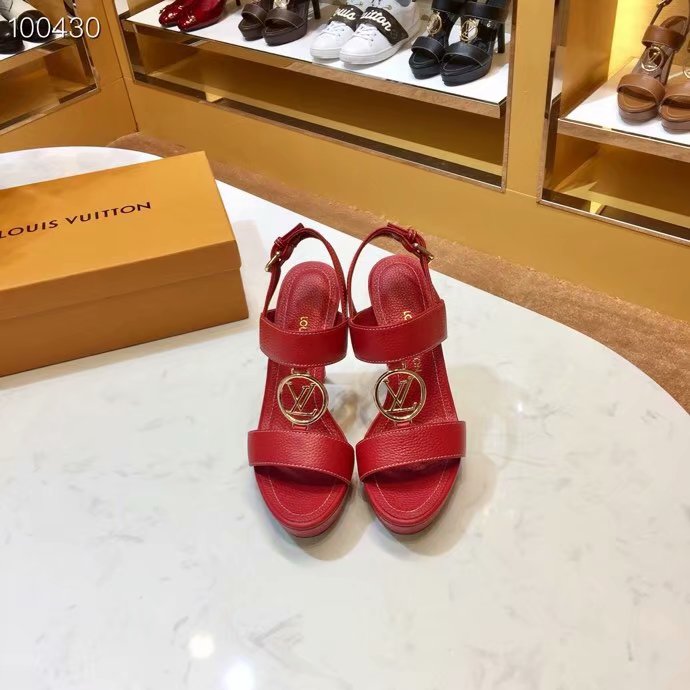 Louis Vuitton Outlet lady leather Sandals LV955SY-4 10CM height