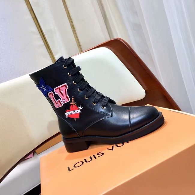 Louis Vuitton Outlet BLACK HEART FLAT RANGER LV905SY black