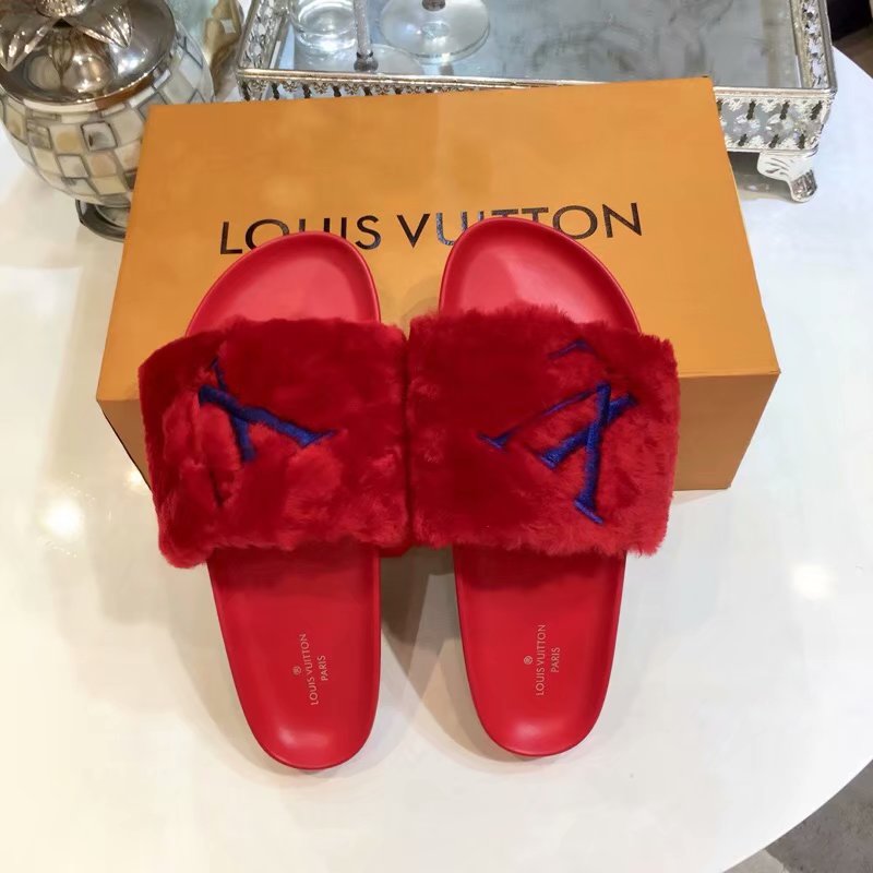 Louis Vuitton Outlet DIGITAL EXCLUSIVE BOM DIA FLAT MULE 1A4G98 red