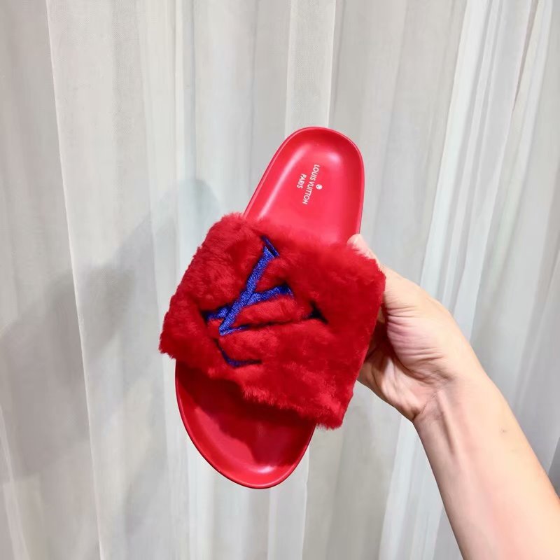 Louis Vuitton Outlet DIGITAL EXCLUSIVE BOM DIA FLAT MULE 1A4G98 red