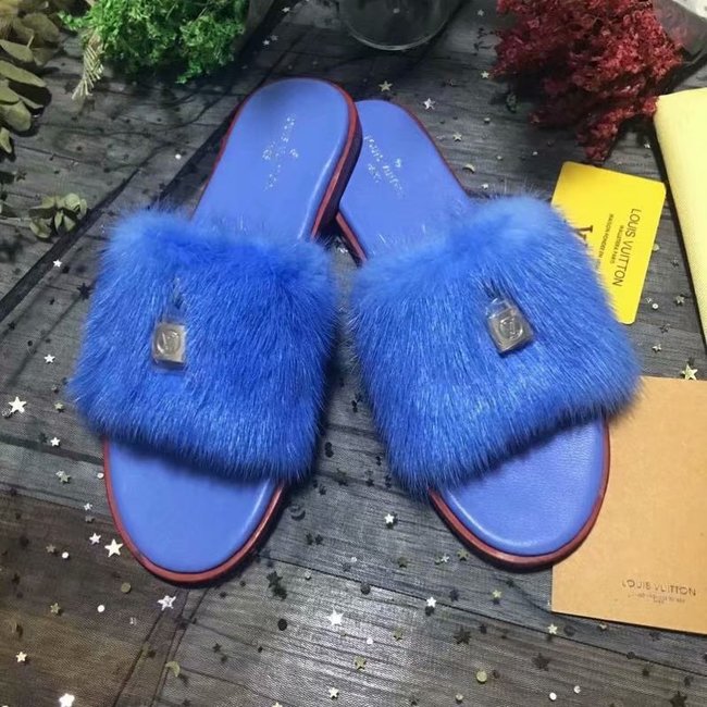 Louis Vuitton Outlet lady slippers LV885LD blue