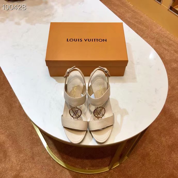 Louis Vuitton Outlet lady leather Sandals LV955SY-6 10CM height