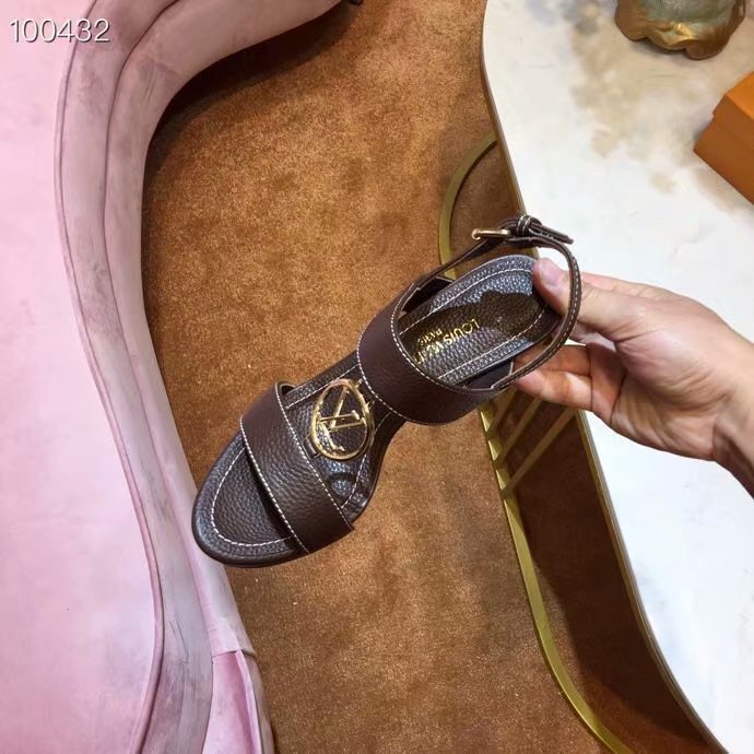 Louis Vuitton Outlet lady leather Sandals LV955SY-2 10CM height