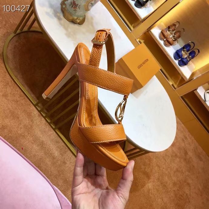 Louis Vuitton Outlet lady leather Sandals LV955SY-7 10CM height