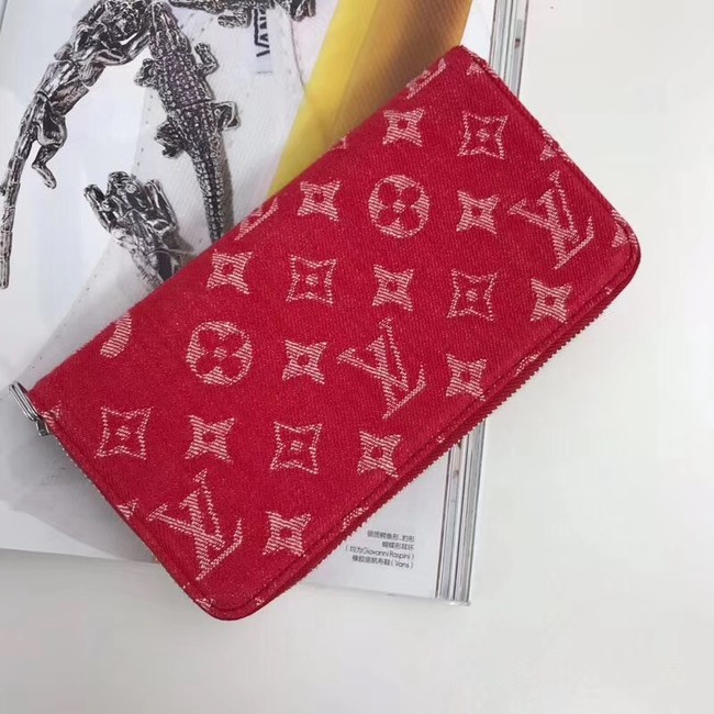 Louis Vuitton Outlet original ZIPPY WALLET SUPREME 60017 red