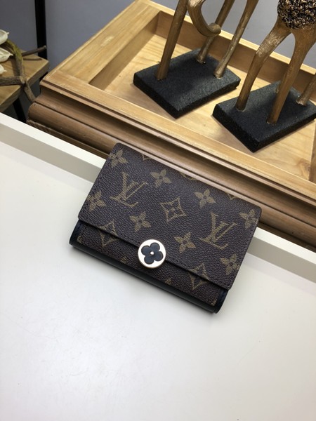 Louis Vuitton Outlet monogram canvas flore wallet 64587 black