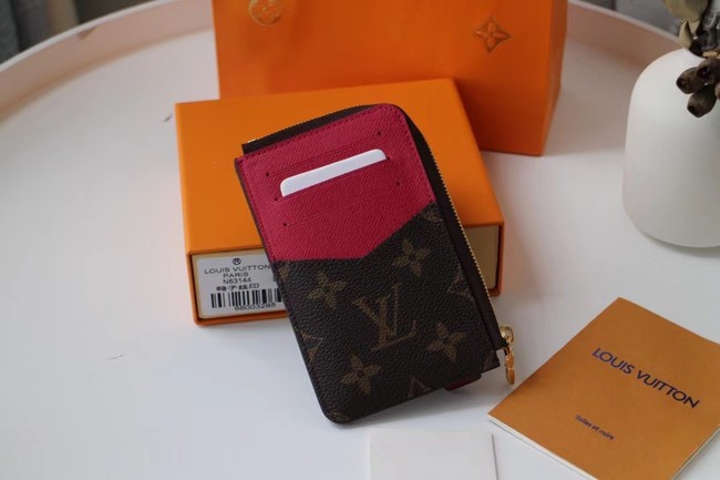 Louis Vuitton Outlet Monogram Canvas original CARD HOLDER M60167 rose