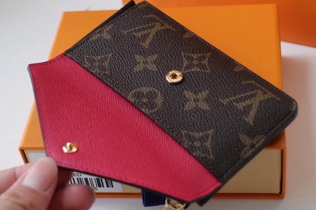 Louis Vuitton Outlet Monogram Canvas original CARD HOLDER M60167 rose