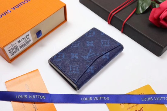 Louis Vuitton Outlet Monogram Ink Card Purse 62219 blue