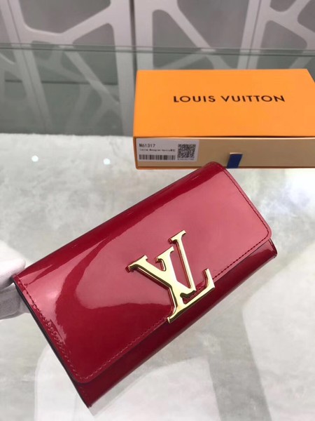 Louis Vuitton Outlet monogram vernis leather wallet M64550 wine