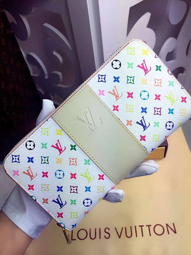 Louis Vuitton Outlet Monogram Multicolore Insolite Wallet 60018 White