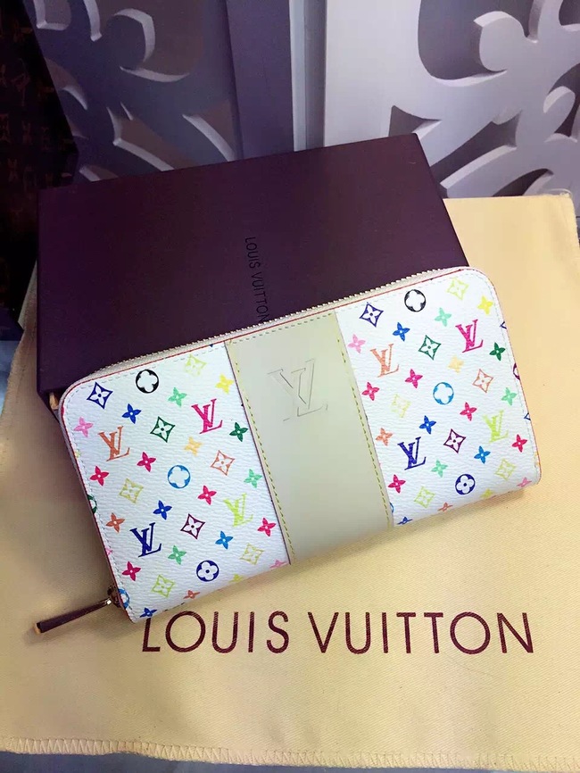 Louis Vuitton Outlet Monogram Multicolore Insolite Wallet 60018 White