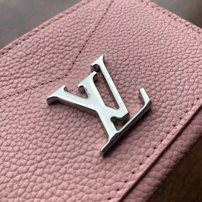 Louis Vuitton Outlet original LOCKME CARD HOLDER M68555 pink