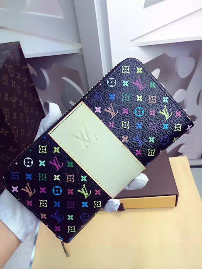 Louis Vuitton Outlet Monogram Multicolore Insolite Wallet 60018 Black