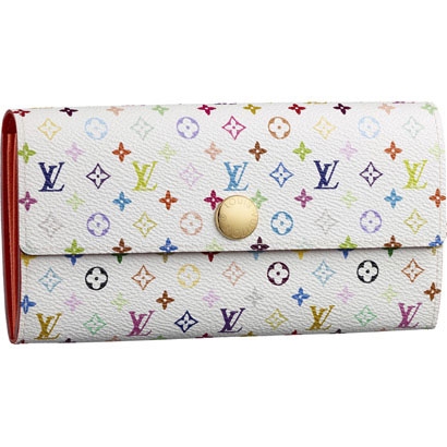 Louis Vuitton Outlet Monogram Multicolor Sarah Wallet Orange M60272