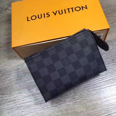 Louis Vuitton Outlet Damier Graphite Canvas Toilet Pouch 15 PM M47546