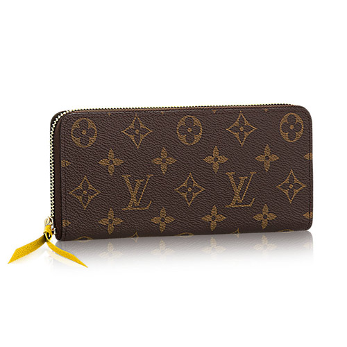 Louis Vuitton Outlet Monogram Canvas Clemence Wallet M60744 Mimosa