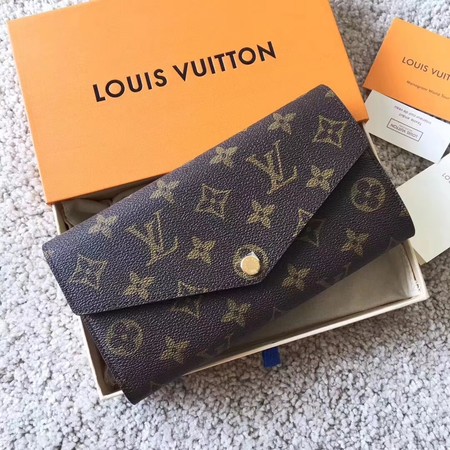 Louis Vuitton Outlet SARAH Monogram Canvas Wallet 60351 brown