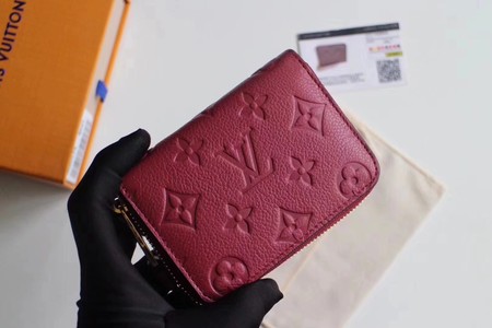 Louis Vuitton Outlet original Monogram Empreinte coin purse Ariane 60574 red