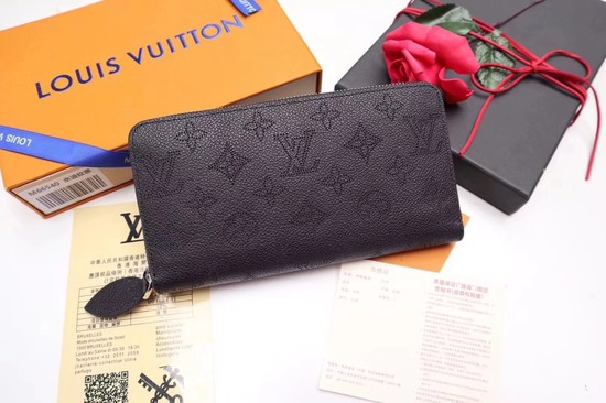 Louis Vuitton Outlet original Mahina Leather wallet 61867 black