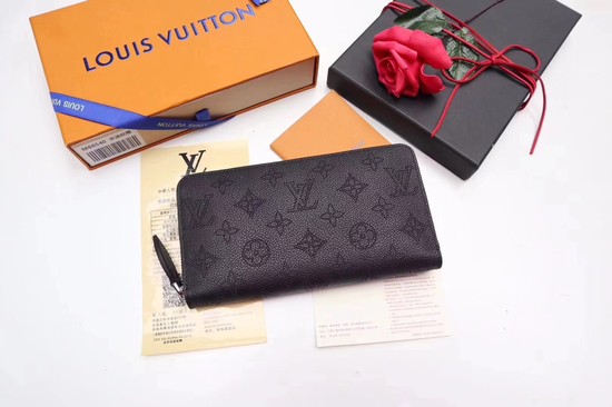 Louis Vuitton Outlet original Mahina Leather wallet 61867 black