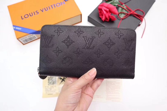 Louis Vuitton Outlet original Mahina Leather wallet 61867 black