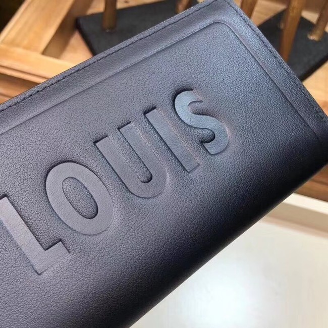 Louis Vuitton Outlet Monogram Canvas BRAZZA WALLET M66540 Black