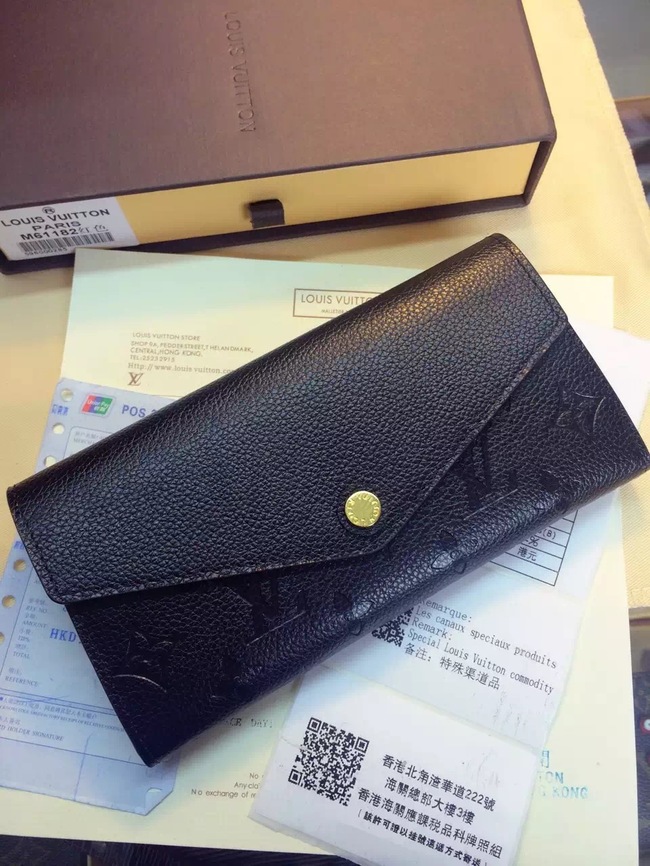 Louis Vuitton Outlet Monogram Empreinte Wallet M61182 Black