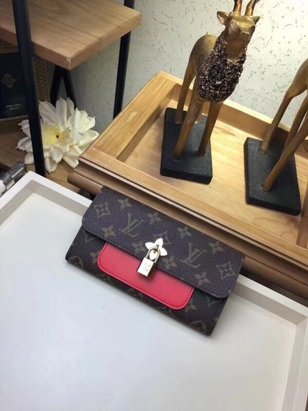 Louis Vuitton Outlet FLOWE Monogram Canvas Wallet 62566 red