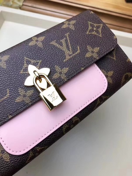 Louis Vuitton Outlet FLOWE Monogram Canvas Wallet 62566 pink