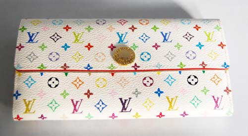 Louis Vuitton Outlet handbag monogram multicolore white sarah wallet m93746 (anis lining)