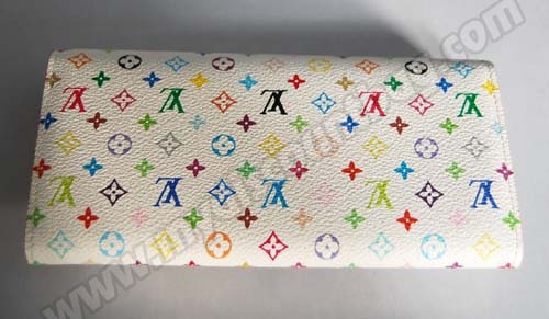 Louis Vuitton Outlet handbag monogram multicolore white sarah wallet m93746 (anis lining)