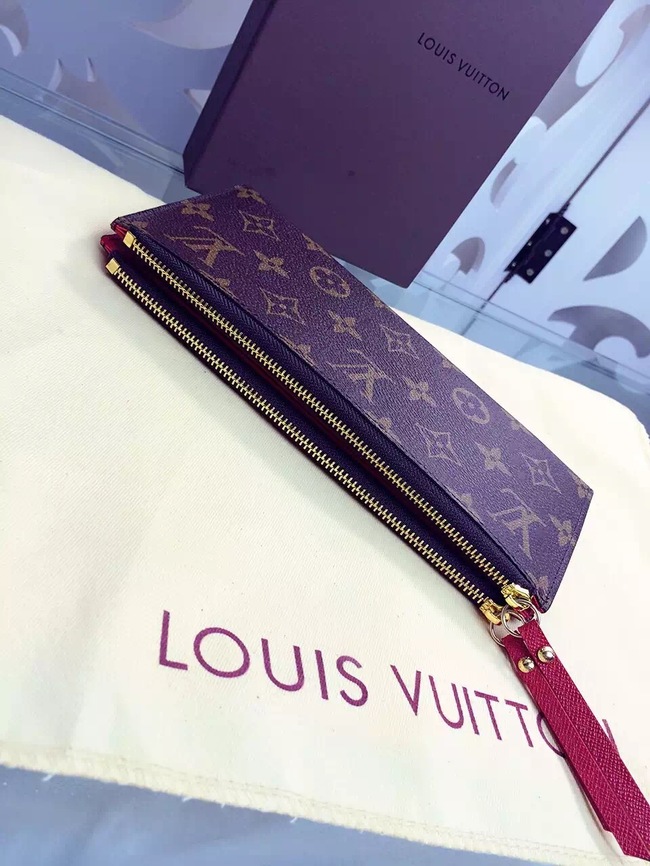 Louis Vuitton Outlet Monogram Canvas Wallet M61287 Red