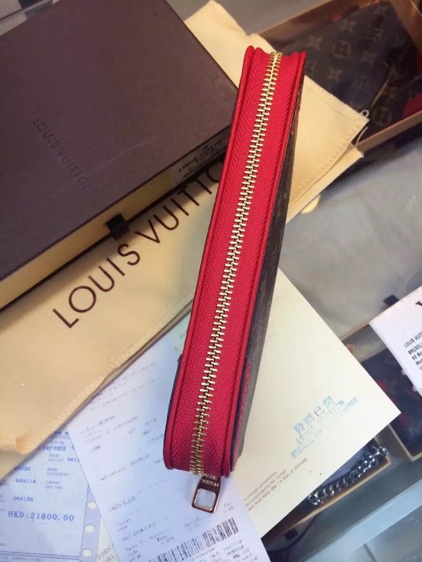 Louis Vuitton Outlet Damier Ebene Canvas Wallet M61188 Red