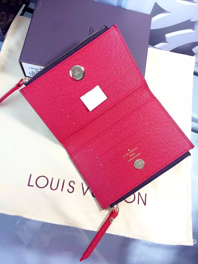 Louis Vuitton Outlet Monogram Canvas Wallet M61271 Red