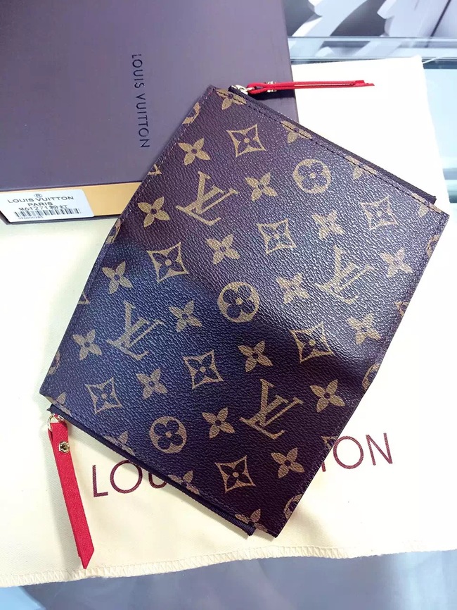 Louis Vuitton Outlet Monogram Canvas Wallet M61271 Red