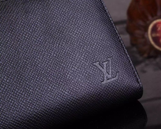 Louis Vuitton Outlet Taiga Leather Brazza Wallet M60017 Black