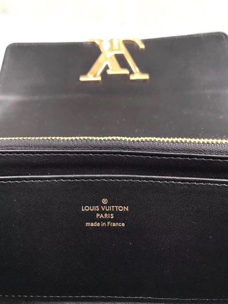 Louis Vuitton Outlet Patent Calf Leather LOUISE WALLET M64550 Black